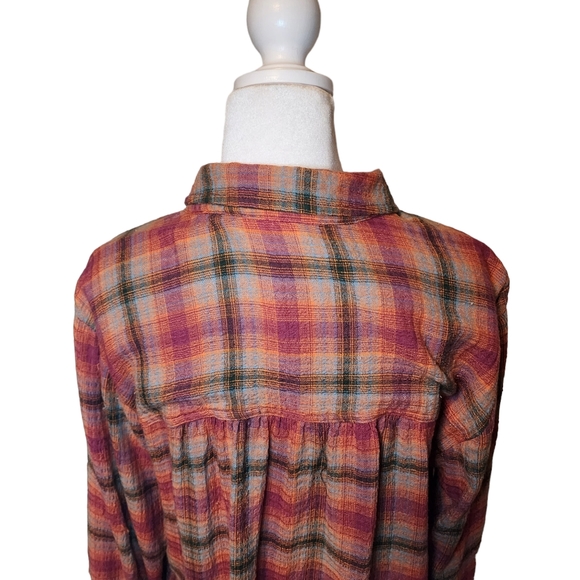 ANTHROPOLOGIE | Pilcro & The Letterpress Plaid Seamed Button Down Tunic - Picture 10 of 14